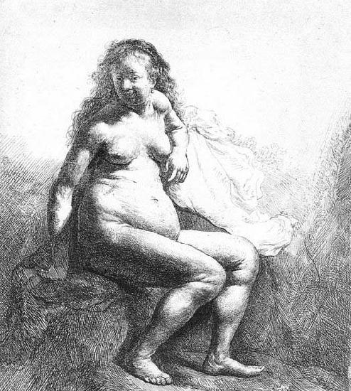  Seated female nude